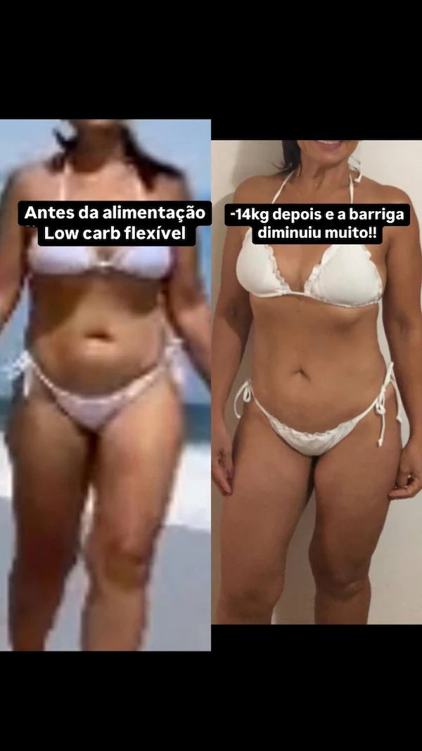 Print de resultado real de aluna do Protocolo Seca Barriga AME