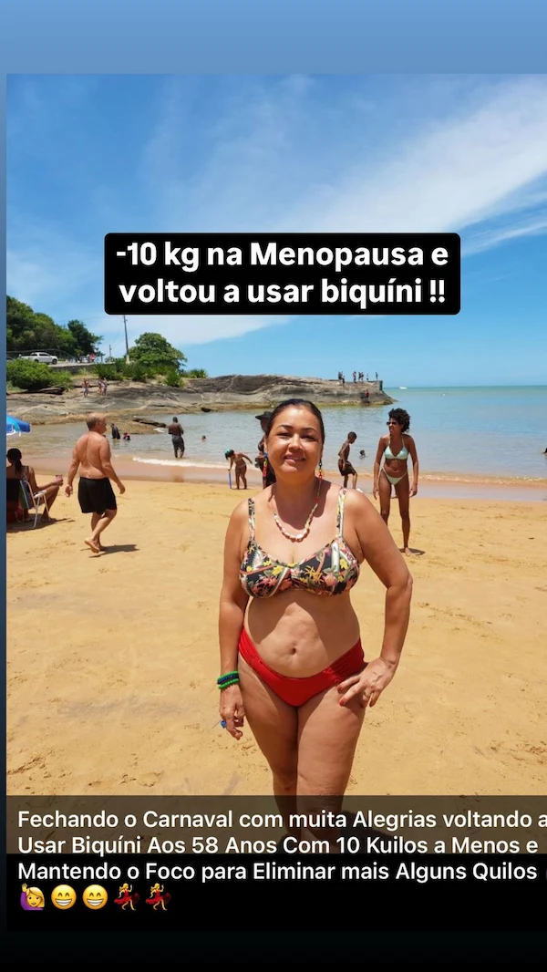 Print de resultado real de aluna do Protocolo Seca Barriga AME